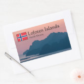 Sticker Rectangulaire Norvège Lofoten (Enveloppe)