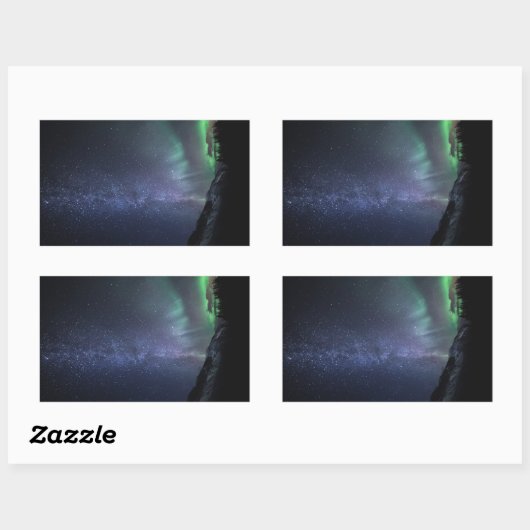 Sticker rectangulaire Norvège Northern Lights (Feuille)