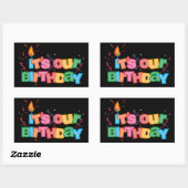 Sticker Rectangulaire Nos lettres d'anniversaire (Feuille)