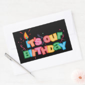 Sticker Rectangulaire Nos lettres d'anniversaire (Enveloppe)