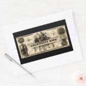 Sticker Rectangulaire Note de 50 dollars Cochituate 1853 (Enveloppe)