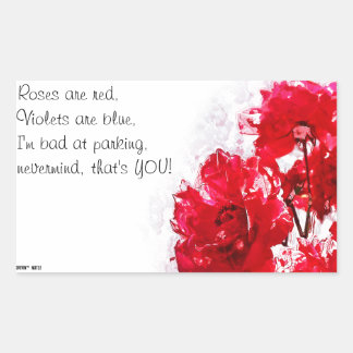 Sticker Rectangulaire Note de stationnement incorrecte