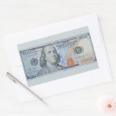 Sticker Rectangulaire Note étoile LG03429475 de 100 $ US (Enveloppe)