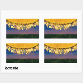 Sticker Rectangulaire Notes chatoyantes d'or (Feuille)
