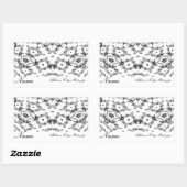 Sticker Rectangulaire Notes de musique_ (Feuille)