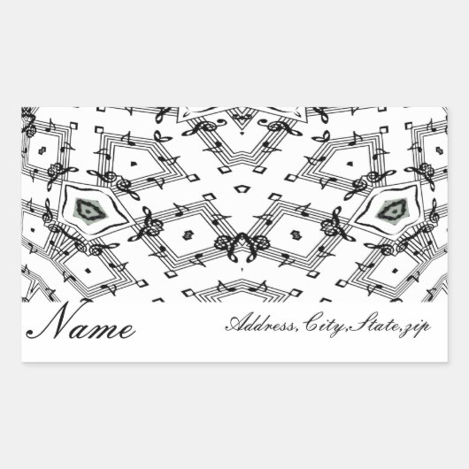 Sticker Rectangulaire Notes de musique_ (Devant)