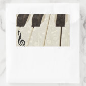 Sticker Rectangulaire Notes musicales et touches_ (Sac)