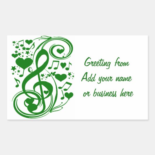 Sticker Rectangulaire Notes sur la chance_ (Devant)