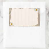 Sticker Rectangulaire Notes Vintages Brown en beige (Sac)