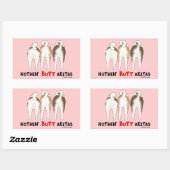 Sticker Rectangulaire Nothin' Butt Akitas (Feuille)