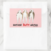 Sticker Rectangulaire Nothin' Butt Akitas (Sac)
