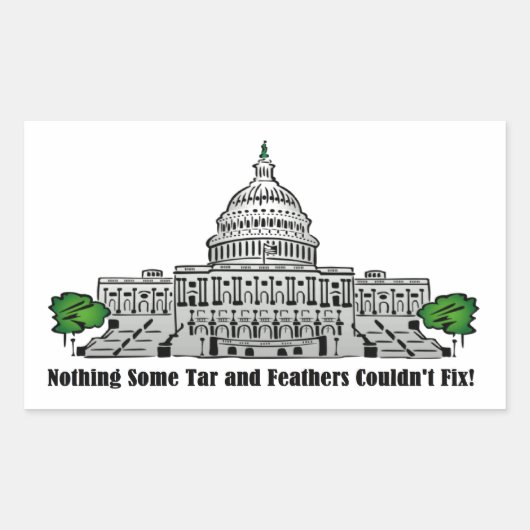 Sticker Rectangulaire Nothing some Tar and Feathers Couldn't (Devant)