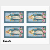 Sticker Rectangulaire Notre-Dame de grâce Roses roses roses roses (Feuille)
