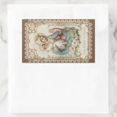 Sticker Rectangulaire Notre-Dame du Rosaire avec le Bébé Jésus (Sac)