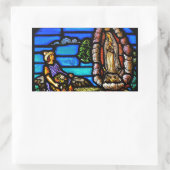 Sticker Rectangulaire Notre Dame Guadalupe Nuestra Senora Vitrail (Sac)