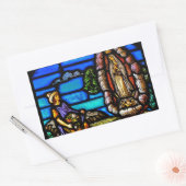 Sticker Rectangulaire Notre Dame Guadalupe Nuestra Senora Vitrail (Enveloppe)