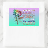 Sticker Rectangulaire N'oublie pas de t'aimer (Sac)