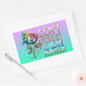 Sticker Rectangulaire N'oublie pas de t'aimer (Enveloppe)