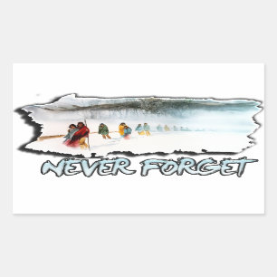 Sticker Rectangulaire N'oubliez jamais le sentier des larmes