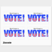 Sticker Rectangulaire N'oubliez pas de voter ! (Feuille)