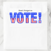 Sticker Rectangulaire N'oubliez pas de voter ! (Sac)