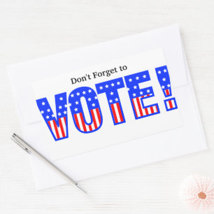 Sticker Rectangulaire N'oubliez pas de voter !