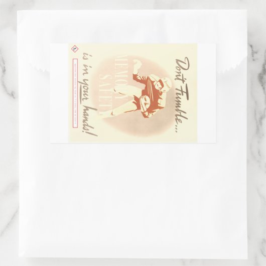 Sticker Rectangulaire N'oubliez pas l'autocollant Fumble (Sac)