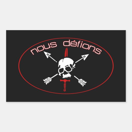 Sticker Rectangulaire Nous Defions (Devant)