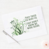Sticker Rectangulaire Nous Étions Des Graines Citation Inspirationnelle (Enveloppe)