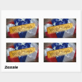 Sticker Rectangulaire Nous Le Peuple Drapeau Américain (Feuille)
