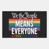 Sticker Rectangulaire Nous, le peuple signifie tout le monde Constitutio (Devant)