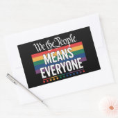 Sticker Rectangulaire Nous, le peuple signifie tout le monde Constitutio (Enveloppe)