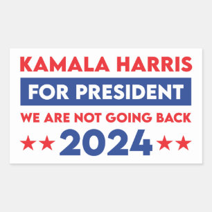 Sticker Rectangulaire Nous Ne Retournons Pas Kamala Harris Pour Présiden