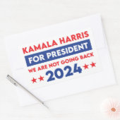 Sticker Rectangulaire Nous Ne Retournons Pas Kamala Harris Pour Présiden (Enveloppe)