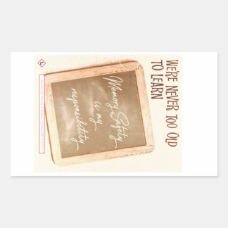 Sticker Rectangulaire Nous ne sommes jamais trop vieux pour apprendre l'