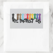 Sticker Rectangulaire Nous nous protégeons (Sac)