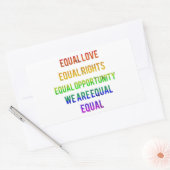 Sticker Rectangulaire Nous sommes égaux ! (Enveloppe)
