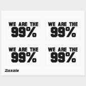 STICKER RECTANGULAIRE NOUS SOMMES LES 99% (Feuille)