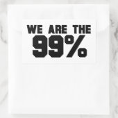 STICKER RECTANGULAIRE NOUS SOMMES LES 99% (Sac)