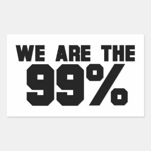 STICKER RECTANGULAIRE NOUS SOMMES LES 99%