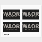 Sticker Rectangulaire Nous sommes une race (Feuille)
