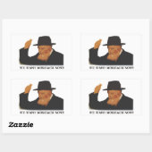 Sticker Rectangulaire Nous voulons Mashiach maintenant (Feuille)