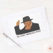 Sticker Rectangulaire Nous voulons Mashiach maintenant (Enveloppe)