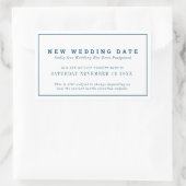 Sticker Rectangulaire Nouveau mariage date événement changement report b (Sac)