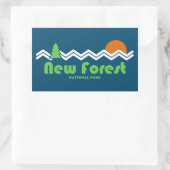 Sticker Rectangulaire Nouveau parc national de la Forêt Rétro (Sac)