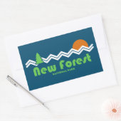 Sticker Rectangulaire Nouveau parc national de la Forêt Rétro (Enveloppe)