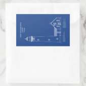 Sticker Rectangulaire Nouveau phare de Presque Isle - Michigan - AD (Sac)