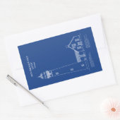 Sticker Rectangulaire Nouveau phare de Presque Isle - Michigan - AD (Enveloppe)