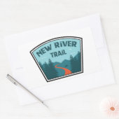 Sticker Rectangulaire Nouveau sentier fluvial (Enveloppe)