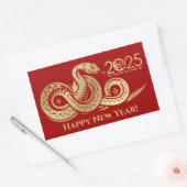 Sticker Rectangulaire Nouvel an chinois du serpent 2025 (Enveloppe)